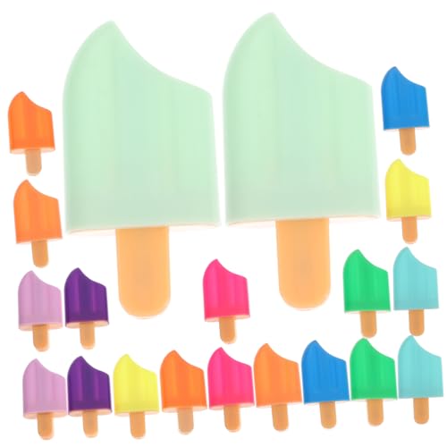 DOITOOL 20 Stück farbiger Highlighter Farben Neuheitstifte am Stiel sortiert Schule stifte buntstifte für pen markers mini stift Popsicle-Textmarker Farbmacher Plastik von DOITOOL