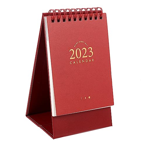 DOITOOL 2023 Handgerissener Tischkalender Desktop-kalender Aus Papier Groß Bürokalender Led Kalender Umblättern Jahresplaner Kleiner Kalenderständer Kippen Jahreskalender von DOITOOL