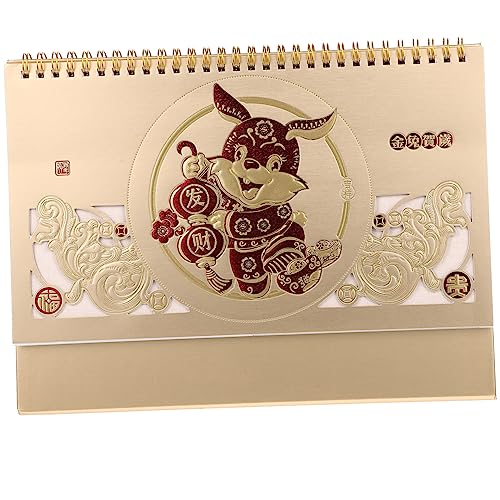 DOITOOL 2023 office organizer büro organizer zeichenheft notizhefte kladden wall calendars notiztafel noteboon Schreibtisch Kalender LED für jährlich klein deko Wohnkultur Papier Golden von DOITOOL