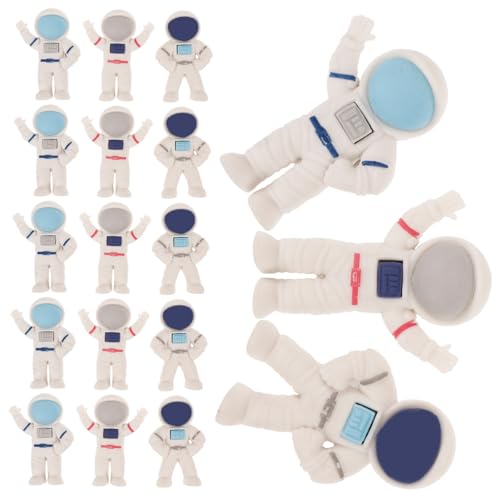 DOITOOL 24 Stück Astronauten-Astronauten-Radiergummi- erasers for bürozubehör abnehmbare Mini-Radierer bleistifte Spaß Radiergummis für Studenten Bulk Mini Radiergummis von DOITOOL