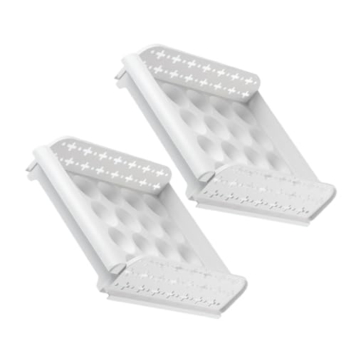 DOITOOL 2pcs Stapelbar Kühlschrank Tabletts Kühlschrank Lagerung Box Schublade Typ Konische Nut Design von DOITOOL