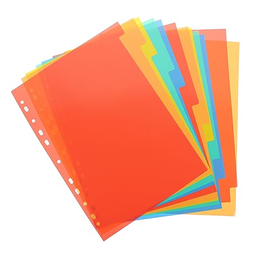DOITOOL 3 Sätze A4-Registerteiler Farbe Loch Trennzeichen Trennwände für Ordner drei Heftertrenner Papiertrenner Separatoren für Bindemittel Trennblätter für Schulordner Ordnerseiten PVC DOITOOL 3 Sätze A4-Registerteiler Farbe Loch Trennzeichen Trennwände für Ordner drei Heftertrenner Papiertrenner Separatoren für Bindemittel Trennblätter für Schulordner Ordnerseiten PVC von DOITOOL