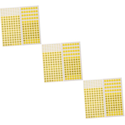 DOITOOL 3 Sätze Nummernaufkleber Allzweck Kreis Aufkleber Farbig Klein Runde Durchsichtige Aufkleber Vinyl Runden Bunt Zahlen Nummeriert Yellow Kupferplattenaufkleber 10 Blätter * 3 DOITOOL 3 Sätze Nummernaufkleber Allzweck Kreis Aufkleber Farbig Klein Runde Durchsichtige Aufkleber Vinyl Runden Bunt Zahlen Nummeriert Yellow Kupferplattenaufkleber 10 Blätter * 3 von DOITOOL