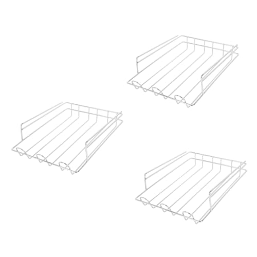 DOITOOL 3 Stk Kühlschrank-Eierregal Kühlschrank Ablagefach Olivenöl Lagerregale Bier Regal Eierhalter einzelne Schicht Container Eierschale Eierständer Bierregal Rostfreier Stahl von DOITOOL