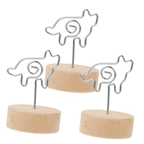 DOITOOL 3 Stück Platzkartenhalter für den Tisch Kartenhalter Schreibtisch Stand Kartenhalter mit Hochzeitsnummer Fotohalter -Clipständer Bildhalter praktischer Memo-Clip Aluminiumlegierung von DOITOOL