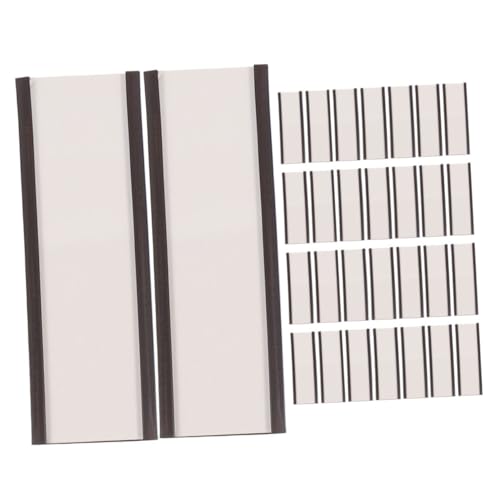 DOITOOL 30 Stück Magnetischer Etikettenhalter Große Magnete Kleine Display Kanal Etikettenhalter Etiketten Magnethalter Halter Regal Etikettenhalter Namensmagnet Gummi von DOITOOL