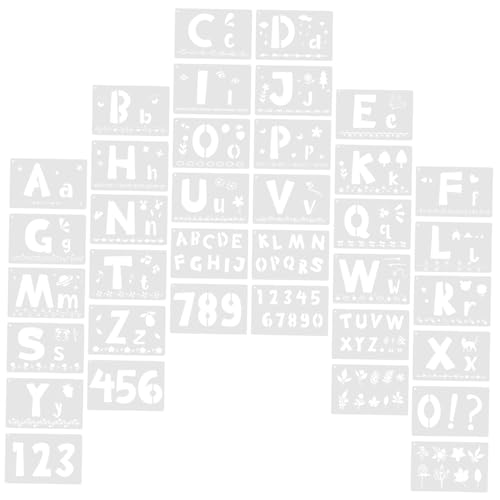 DOITOOL 36 Stück Malschablonen Aus Kunststoff Schriftzüge Buchstaben Zum Basteln Schablonenvorlagen Zum Basteln Wiederverwendbar Dekorieren Wandformen Zahlen Malvorlagen Alphabet DOITOOL 36 Stück Malschablonen Aus Kunststoff Schriftzüge Buchstaben Zum Basteln Schablonenvorlagen Zum Basteln Wiederverwendbar Dekorieren Wandformen Zahlen Malvorlagen Alphabet von DOITOOL