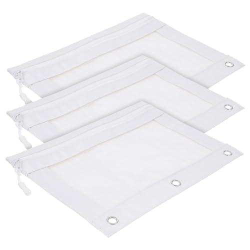 DOITOOL 3Stücke Transparenter Bleistiftbeutel Mit Glattem Reißverschluss Große Kapazität Für Ordner Dokumententaschen Und Schulbedarf Langlebig Und Leicht Zu Reinigen von DOITOOL