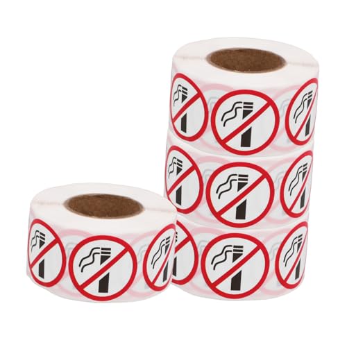 DOITOOL 4 Rollen Nichtraucher-Aufkleber von Keine Rauchzeichenaufkleber Vinyl-Aufkleber Forderung ohne wasserfeste Nichtraucheraufkleber Rauchverbotsschild Kupferplattenaufkleber rot DOITOOL 4 Rollen Nichtraucher-Aufkleber von Keine Rauchzeichenaufkleber Vinyl-Aufkleber Forderung ohne wasserfeste Nichtraucheraufkleber Rauchverbotsschild Kupferplattenaufkleber rot von DOITOOL