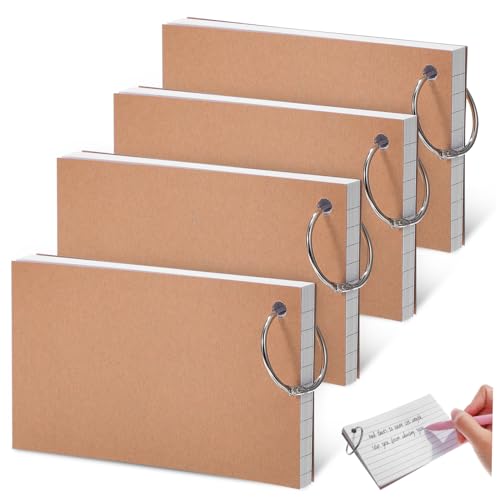 DOITOOL 4 Stück Ringbuch Für Studenten Linierte Lernkarten Ordner Vokabelkarten Schlaufe Lernkarten Lochhalter Zahlen Lernkarten Notizblöcke Speicherkarten Notizkarten Kleines DOITOOL 4 Stück Ringbuch Für Studenten Linierte Lernkarten Ordner Vokabelkarten Schlaufe Lernkarten Lochhalter Zahlen Lernkarten Notizblöcke Speicherkarten Notizkarten Kleines von DOITOOL