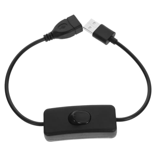 DOITOOL 4 Stück Schalterkabel Für Schreibtischlampen Mehrere USB-wandladegerät Kabel Steckdosenverlängerung Steckdosenleiste Mit USB-anschlüssen Netzteile USB-c-stecker Bank Aus PVC Black von DOITOOL