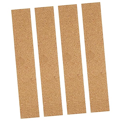 DOITOOL 4 Stück Wandaufkleber Aus Korkstreifen Schild Korkboard Dicke Korkplatte Für Nachricht Büro Pinnwand Aus Kork Klassenzimmer Bulletin Light Brown von DOITOOL