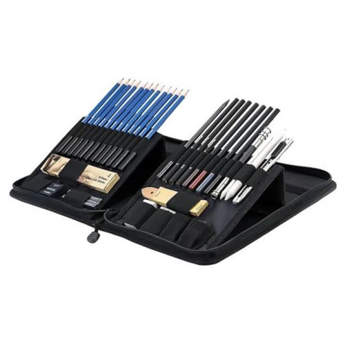 DOITOOL 40-teiliges Set 40 Bleistift-set Schulskizzenstifte Kunstmalwerkzeug Professionelle Skizzierstifte Graphit-zeichenstifte Zeichenzubehör Skizzenwerkzeuge Zeichnungsset Holz von DOITOOL