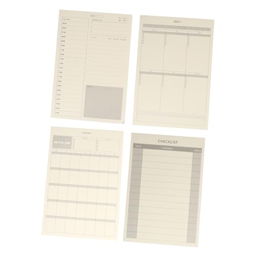 DOITOOL 4Er-Packung Zeitplaner Notizblock Agenda Täglicher Planer schreibtisch organiser organizer für schreibtisch daily planer geburtstagszig Wochenkalender Monatsplaner Papier Weiß DOITOOL 4Er-Packung Zeitplaner Notizblock Agenda Täglicher Planer schreibtisch organiser organizer für schreibtisch daily planer geburtstagszig Wochenkalender Monatsplaner Papier Weiß von DOITOOL