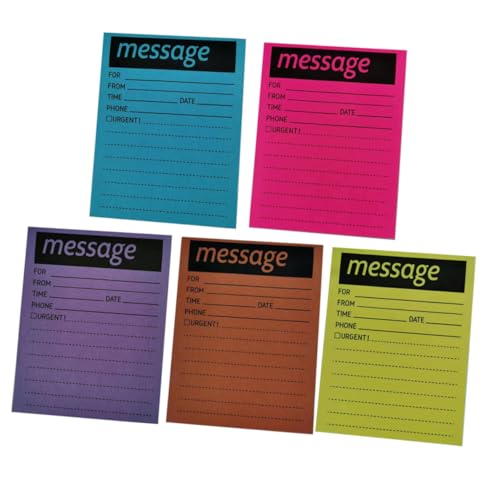 DOITOOL 5 Nachrichten Pad selbstklebende Nachrichtenblöcke Zeitschrift Notizbuch Aufkleber Notizen Zubehör beachten kompakte Notizblöcke Notenvorrat tragbare Notizblöcke Hausbedarf Papier von DOITOOL