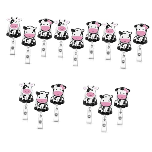 DOITOOL 5 Sätze Cow -id -abzug Süße Abzeichenrollen Büro Schnalle Ausweishalter Versenkbar Milchkännchen Rollen Für Krankenpflegeabzeichen Dekorativer Abzeichenhalter Metall 3 Stück * 5 DOITOOL 5 Sätze Cow -id -abzug Süße Abzeichenrollen Büro Schnalle Ausweishalter Versenkbar Milchkännchen Rollen Für Krankenpflegeabzeichen Dekorativer Abzeichenhalter Metall 3 Stück * 5 von DOITOOL