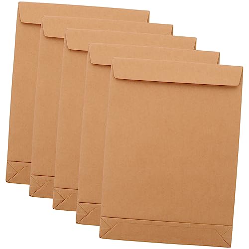 DOITOOL 5 Stück Dokumententasche aus Kraftpapier Büro Veranstalter dokumentieren Datei fünf Braune Papiertüte Hemden-Packtasche Aktentasche für Dokumente Light Brown DOITOOL 5 Stück Dokumententasche aus Kraftpapier Büro Veranstalter dokumentieren Datei fünf Braune Papiertüte Hemden-Packtasche Aktentasche für Dokumente Light Brown von DOITOOL
