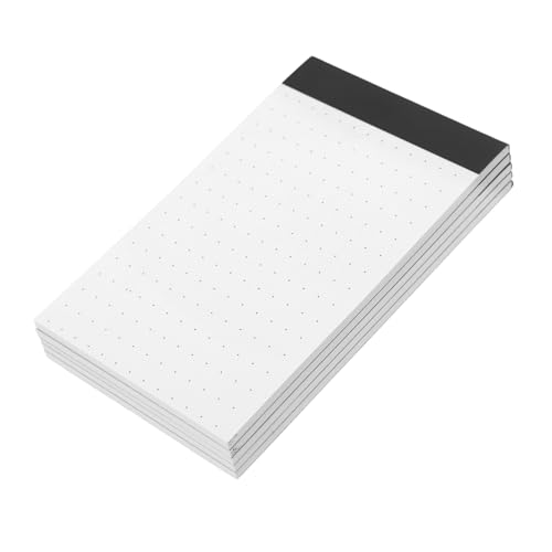 DOITOOL 5 Stück Notizbuch kleine notizblöcke Rasterpapier feine Punktmarkierungen gepunktete notizbücher Raster Karteikarten Notizblock Netznotiz gepunktetes Papier Raster-Notizblöcke Weiß von DOITOOL