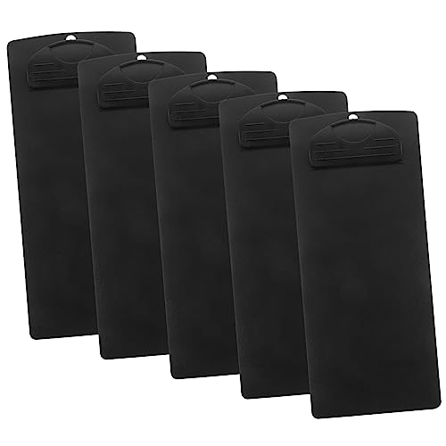 DOITOOL 5 Stück Rechnung Ordner Basic kleines Klemmbrett für Quittungen winzig clipboard Schreibbrett für Restaurant Mini-Klemmbretter Menü Rechnung Zwischenablage Tafel ABS-Harz Black von DOITOOL
