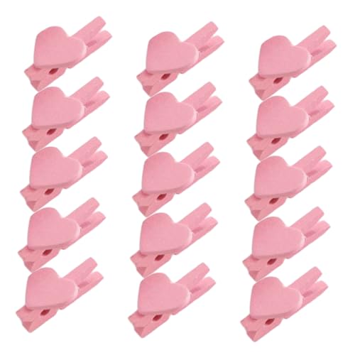 DOITOOL 50 Stück Liebesclip Tischbildhalter Fotohalter Für Bilder Memo-papierhalter Memo -halter Desktop-bildhalter Kartenplatzierungsclips Büroklammern Süß Holz Rosa DOITOOL 50 Stück Liebesclip Tischbildhalter Fotohalter Für Bilder Memo-papierhalter Memo -halter Desktop-bildhalter Kartenplatzierungsclips Büroklammern Süß Holz Rosa von DOITOOL