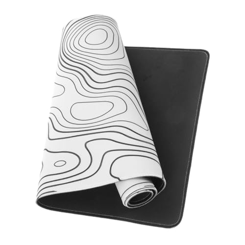 DOITOOL 50 Stück Weiß Unterlage Schreibtisch Pads Groß Gaming -desk -zubehör Topographisch Büro Gaming-pad Gaming-tastaturpad Mousepad-unternehmen Tastatur-pad Tastaturmatte Gummi von DOITOOL