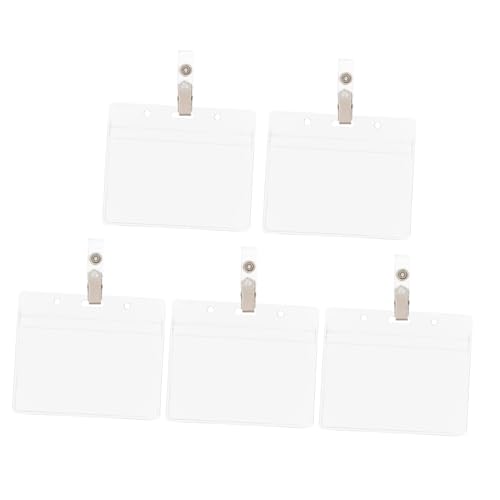 DOITOOL 5Sätze PVC Arbeitskarten Schutzhülle Wasserdichtes Kartenetui für Namensschilder Transparentes Design mit Clip für Ausweise und Bankkarten Praktische DOITOOL 5Sätze PVC Arbeitskarten Schutzhülle Wasserdichtes Kartenetui für Namensschilder Transparentes Design mit Clip für Ausweise und Bankkarten Praktische von DOITOOL