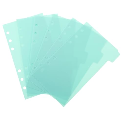 DOITOOL 6 Blätter Index-tab-teiler Indexkarten Ordnerteiler Mit Laschen Separator Planer -trenner Seitenpapier-indexteiler 6 Ringbuchteiler Klare Trennwände Projektsortierseite Pp Grün DOITOOL 6 Blätter Index-tab-teiler Indexkarten Ordnerteiler Mit Laschen Separator Planer -trenner Seitenpapier-indexteiler 6 Ringbuchteiler Klare Trennwände Projektsortierseite Pp Grün von DOITOOL