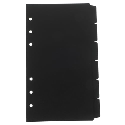 DOITOOL 6 Blätter Loseblatt-partition Notizbuch Mit Trennwänden Und Taschen Teiler Buchseite Notizbuch Binder Trenner Schwarz Binder Notebook Großer Ordner Schwarze Ordner Pp Black von DOITOOL