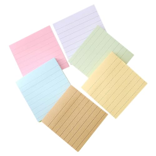 DOITOOL 6 Stück Farbiger Notizblock Büro-Notizblock linierte Schreibblöcke Notizbilder Memo-Aufkleber süße Pads Pastell praktische Notizblöcke Schüler-Notizblöcke Papier DOITOOL 6 Stück Farbiger Notizblock Büro-Notizblock linierte Schreibblöcke Notizbilder Memo-Aufkleber süße Pads Pastell praktische Notizblöcke Schüler-Notizblöcke Papier von DOITOOL