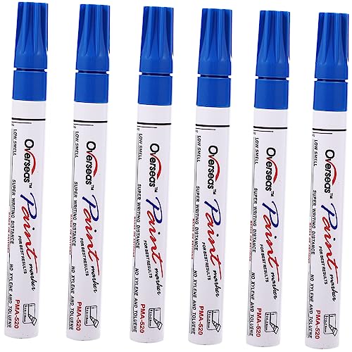 DOITOOL 6 Stück Malstift schreibkladde platube stift marked künstler stifte graffiti pens werkzeug Graffiti-Versorgung Bastelstifte für Farbstifte für Steine Stift markieren Blue von DOITOOL