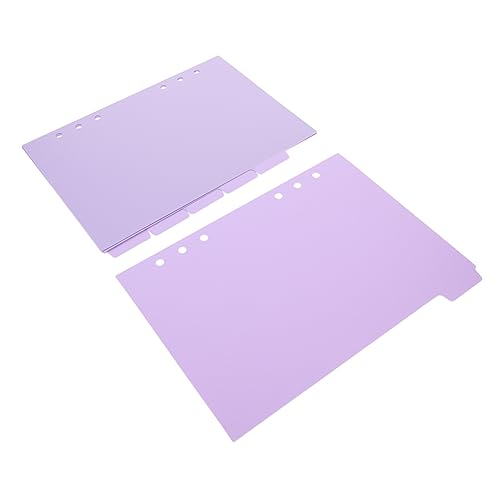 DOITOOL 6 Stück Notizblock-Marker Notizbuch-Trennregister Buchseite Loch trennstreifen für ordner Farbige Registerkarten Klassifizierung Registerkarten Heftklammern aus Papier pp Violet von DOITOOL