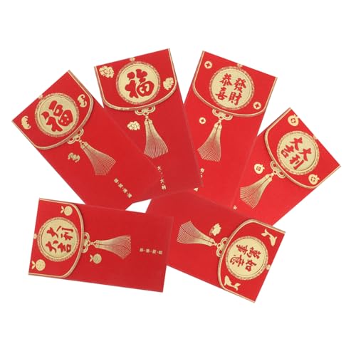 DOITOOL 6 Stück Umschlagbeutel chinesischer roter umschlag chinesische Neujahrsdekorationen chinesische neujahrsumschläge rote umschläge mondneujahr Geldumschlag Papier DOITOOL 6 Stück Umschlagbeutel chinesischer roter umschlag chinesische Neujahrsdekorationen chinesische neujahrsumschläge rote umschläge mondneujahr Geldumschlag Papier von DOITOOL