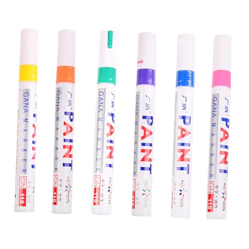DOITOOL 6 Stück farbige Markierungen restaurationsstifte scratch repair Reparaturstift graffiti stifte Restaurator malen Graffiti-Heftklammern wasserfester Marker Büro-Farbstifte Plastik von DOITOOL