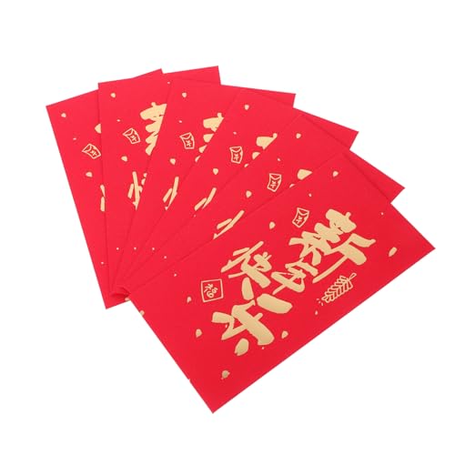 DOITOOL 6 Stück rote Umschlagtasche Umschläge für Geld Jahr Dekorationen Party Produkt Geldumschlag Neujahrsgeschenk rote umschläge chinesisch Neujahrsumschlag Papier DOITOOL 6 Stück rote Umschlagtasche Umschläge für Geld Jahr Dekorationen Party Produkt Geldumschlag Neujahrsgeschenk rote umschläge chinesisch Neujahrsumschlag Papier von DOITOOL