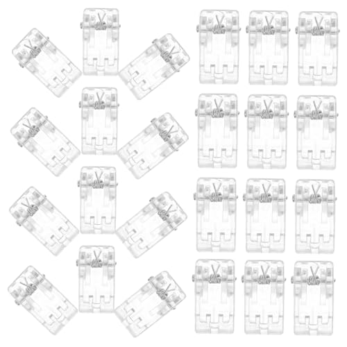 DOITOOL 60 Stück Transparenter Ausweishalter Miniclips Mini-klemmen Größe Büroklammern Hängend Für Papier Federbügel Abzeichenklemme Id-kartenhalter-clip Ausweisclip Acryl von DOITOOL