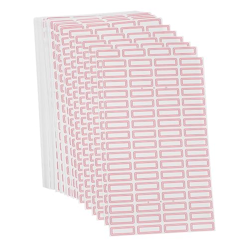 DOITOOL 68 Blatt Selbstkleber Labelpapier Kleberaufkleber Küchenetiketten Glasetiketten Flasche Aufkleber-etiketten Für Tag-aufkleber Klebrig Leere Aufkleberetiketten Ordner Name Rot von DOITOOL
