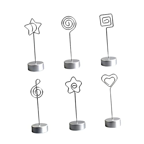 DOITOOL 6Stücke Metall Memo Clips Mit Zylindrischer Basis Elegante Kartenhalter Für Tischdekoration Für Hochzeiten Geburtstagsfeiern Und Events Wiederverwendbar Und Stabil von DOITOOL