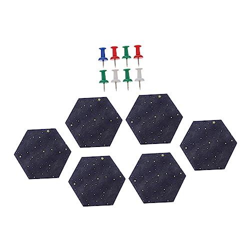 DOITOOL 6Stücke Sechseckige Filzplatten Fliesen Memoboard Mit Pushpins Multifunktionale Pinnwand Für Fotos Nachrichten Und DIY Dekoration Stilvolles Wandaccessoire Aus Hochwertigem von DOITOOL