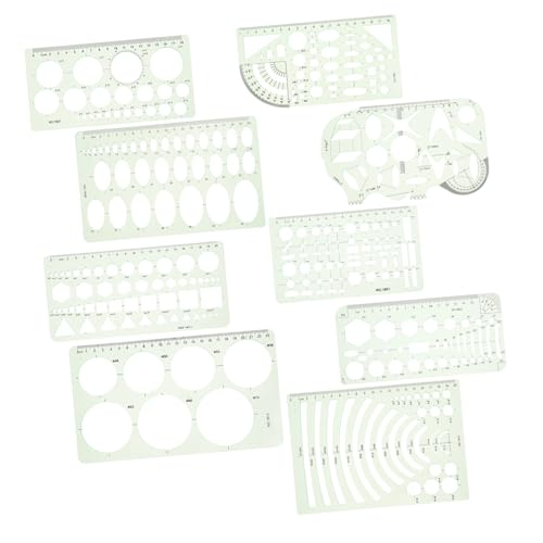 DOITOOL 9 Stück Messen Des Vorlagenherrschers Quiltschablonen Verstellbares Zeichenkreislineal Builder-vorlage Zeichnungsmittel Architektur-schablonenvorlage Stern-schablone Plastik Grün DOITOOL 9 Stück Messen Des Vorlagenherrschers Quiltschablonen Verstellbares Zeichenkreislineal Builder-vorlage Zeichnungsmittel Architektur-schablonenvorlage Stern-schablone Plastik Grün von DOITOOL