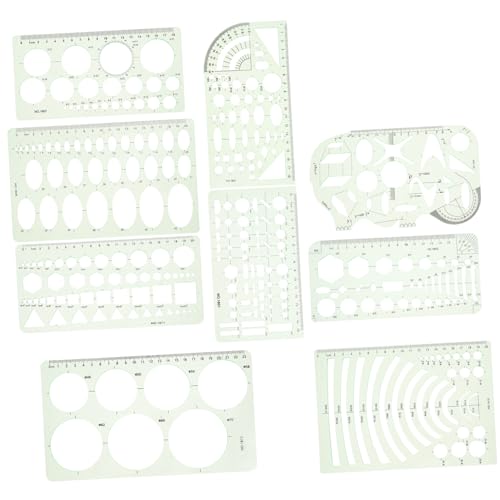 DOITOOL 9 Stück Messen des Vorlagenherrschers Geometrische Figurenschablonen Kreisvorlage zum Zeichnen Stickvorlagen Zeichenzubehör Zeichnungsvorlagen Plastik Green DOITOOL 9 Stück Messen des Vorlagenherrschers Geometrische Figurenschablonen Kreisvorlage zum Zeichnen Stickvorlagen Zeichenzubehör Zeichnungsvorlagen Plastik Green von DOITOOL
