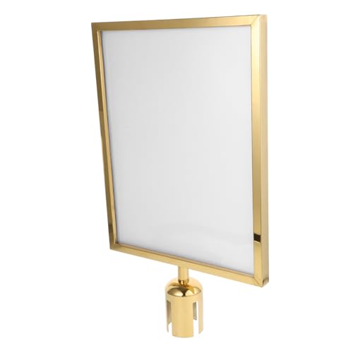 DOITOOL Absperrschilder Event Willkommensschilder Einziehbare Halter Stangen Schilderhalter Ständer Outdoor Blocker Landschaftsdisplayhalter Lagerpfosten Schilderhalter Goldener von DOITOOL