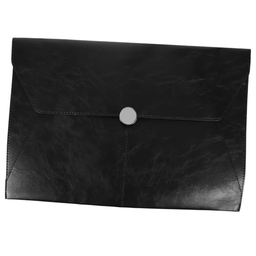 DOITOOL Aktenhalter im Büro unterlagen organizer file organizer Dokumenten Organizer Dateien Schreibwaren ordner briefumschläge tragbare Aktentasche Portfolio-Mappe aus Leder, A4 Black von DOITOOL