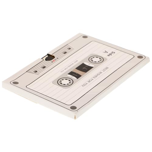 DOITOOL Aufnahme einer Grußkarte Geburtstagsgruss Grußkarte mit Sprachnachricht Jubiläum für sie sprechen beschreibbarer Soundchip Kassettenrekorder Karton plus Chip Weiß von DOITOOL