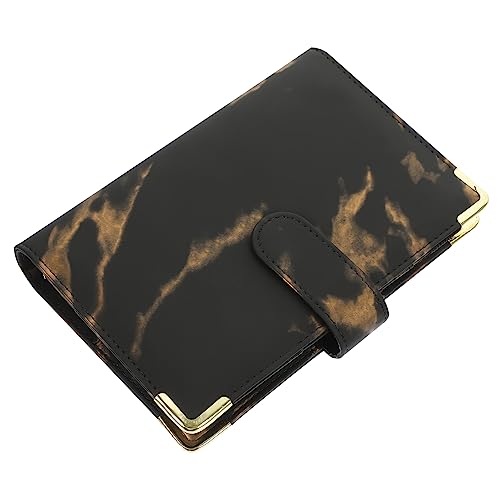 DOITOOL Budget-Ordner-Cover besprechungsmappe office organizer notizbuch organizer aktenmappe kugelbinder oq gehäuse Abdeckung des Planers Ordnereinband aus PU-Leder Ordnerabdeckung Black von DOITOOL