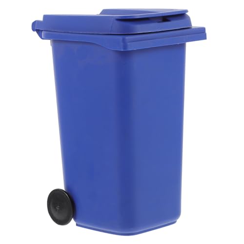 DOITOOL Desktop -plastikmüll Kann Mini-schreibtisch-mülleimer Tabletop -müll Können Miniatur-mülltonne Winzig Rostfrei Klein Caddie Abfall Büromüll Können Einfach Blue von DOITOOL