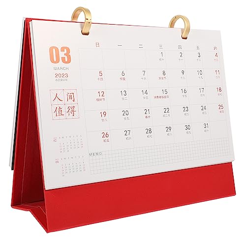 DOITOOL Kalenderschreibtisch klein monatliche Kalenderliste Bürokalender Desktop-Kalender monatlicher Schreibtisch Tischkalender 2023 kalender Zeltkalender Papier rot DOITOOL Kalenderschreibtisch klein monatliche Kalenderliste Bürokalender Desktop-Kalender monatlicher Schreibtisch Tischkalender 2023 kalender Zeltkalender Papier rot von DOITOOL