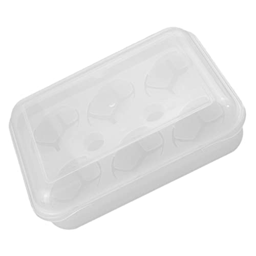 DOITOOL Kasten Druckfester Eierkarton transparent tragbar Container wiederverwendbar eierbehälter egg holder Eierbox Kühlschrank Eierablage Kühlschrank-Eier-Organizer Plastik Weiß von DOITOOL