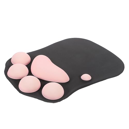 DOITOOL Katzenpfoten Gaming Mauspad Mit Handgelenkstütze Ergonomische Handballenauflage Aus rutschfest Für Büro Und Zuhause Weich Und Langlebig Perfektes Zubehör von DOITOOL