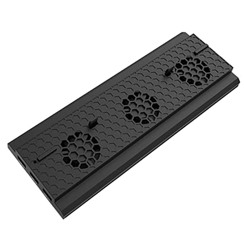 DOITOOL Kühlbasis Mit Temperaturregler Vertikaler Halterung Dreifacher USB Hub Kompatibel Mit Spielkonsole Geschwindigkeitsstufen Schwarz von DOITOOL