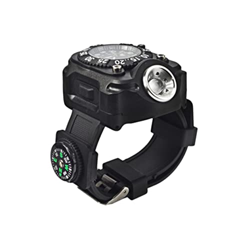 DOITOOL Led-Taschenlampe Armbanduhr Taschenlampe Ansehen Outdoor-uhrenlicht Led-armbandlicht Licht Mit Kompass Beobachten Gebührenpflichtig Nachtlauf Quarzuhren von DOITOOL